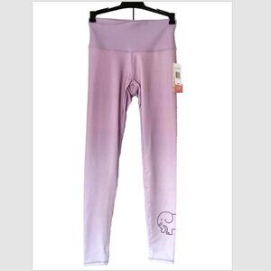 NWT! NEW! IVORY ELLA LAVENDER PURPLE OMBRE ELEPHANT LOGO LEGGINGS WOMENS SIZE XS